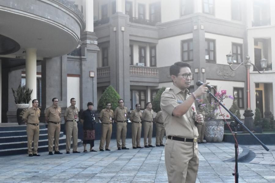 podiumnews.com-Setda Badung Gelar Apel Disiplin Pasca Idul Fitri